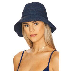 florabella Dylan Bucket Hat in Mdinight Navy One Size New Womens Bucket Sun